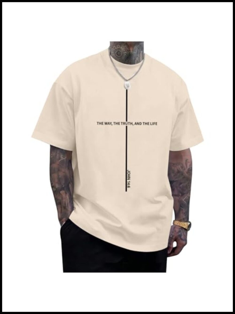 Men's Christian Graphic Tee Crew Neck Short Sleeve Cotton Faith T-Shirt